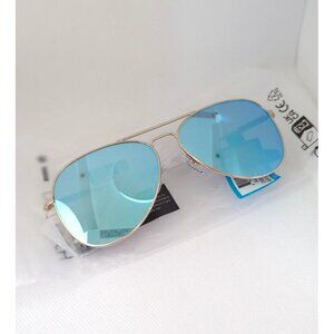 Dot Dash Aerogizmo Unisex Aviator Style Sunglasses‎ - Gold Gloss/Blue Chrome